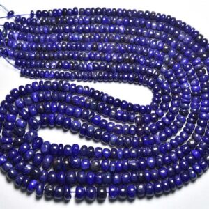 Sapphire Rondelle Beads - 14 Inches - Natural Beautiful Smooth Sapphire Rondelles Strand - Size Is 3.5- 5.5 Mm #2082