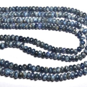 Blue Sapphire Rondelle Beads - 14 Inches - Natural Beautiful Blue Sapphire Smooth African Sapphire Rondelles Strand- Size Is 4-5 Mm #618