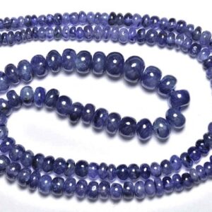 Blue Sapphire Rondelle Beads - 16 Inches - Natural Beautiful Blue Sapphire Smooth Rondelles Strand - Size Is 3.50-6mm #608