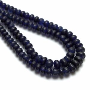 Blue Sapphire Smooth Rondelle Beads, 5.5 mm to 8.5 mm, Sapphire Jewelry Making Beads, 8 Inches / 18 Inches Full Strand, Price Per Strand