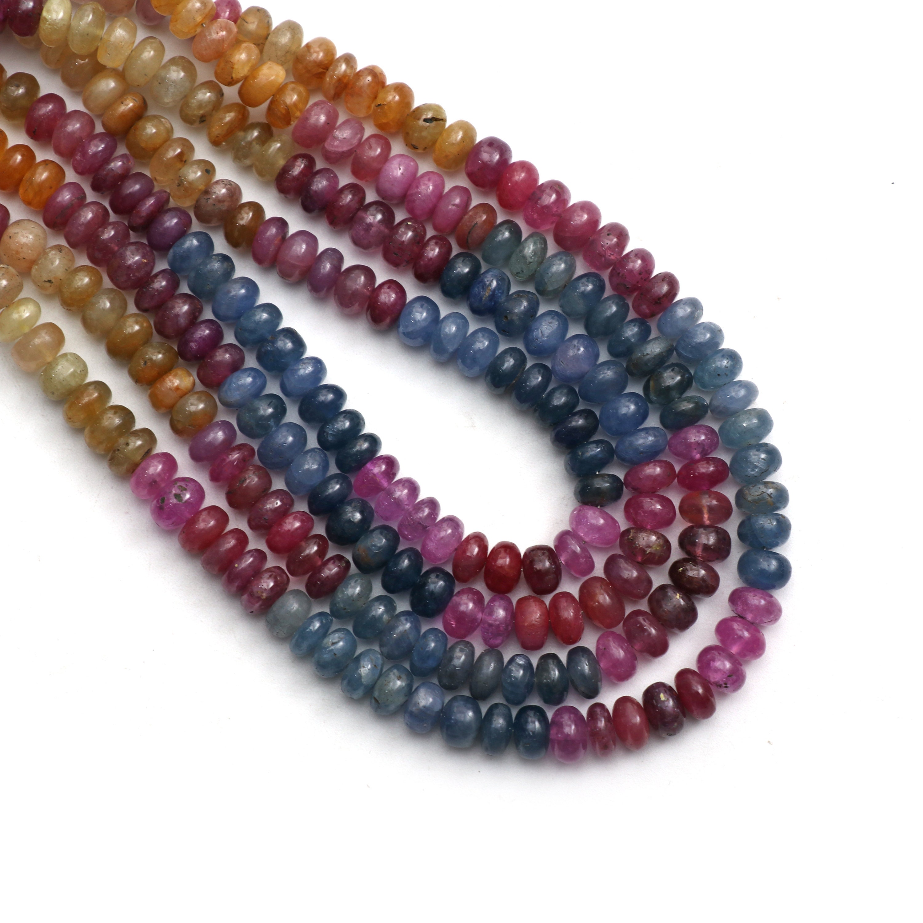 Multi Sapphire Smooth Rondelle Beads, 7 Mm, Sapphire Jewelry Handmade Gift For Women, 18 Inches Full Strand, Price Per Strand Multi Sapphire Smooth Rondelle Beads, 7 Mm, Sapphire Jewelry Handmade Gift For Women, 18 Inches Full Strand, Price Per Strand