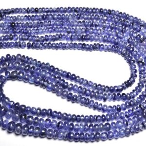 Natural Finest Quality Blue Sapphire Smooth Rondelles,size Is 3.50-5mm #178