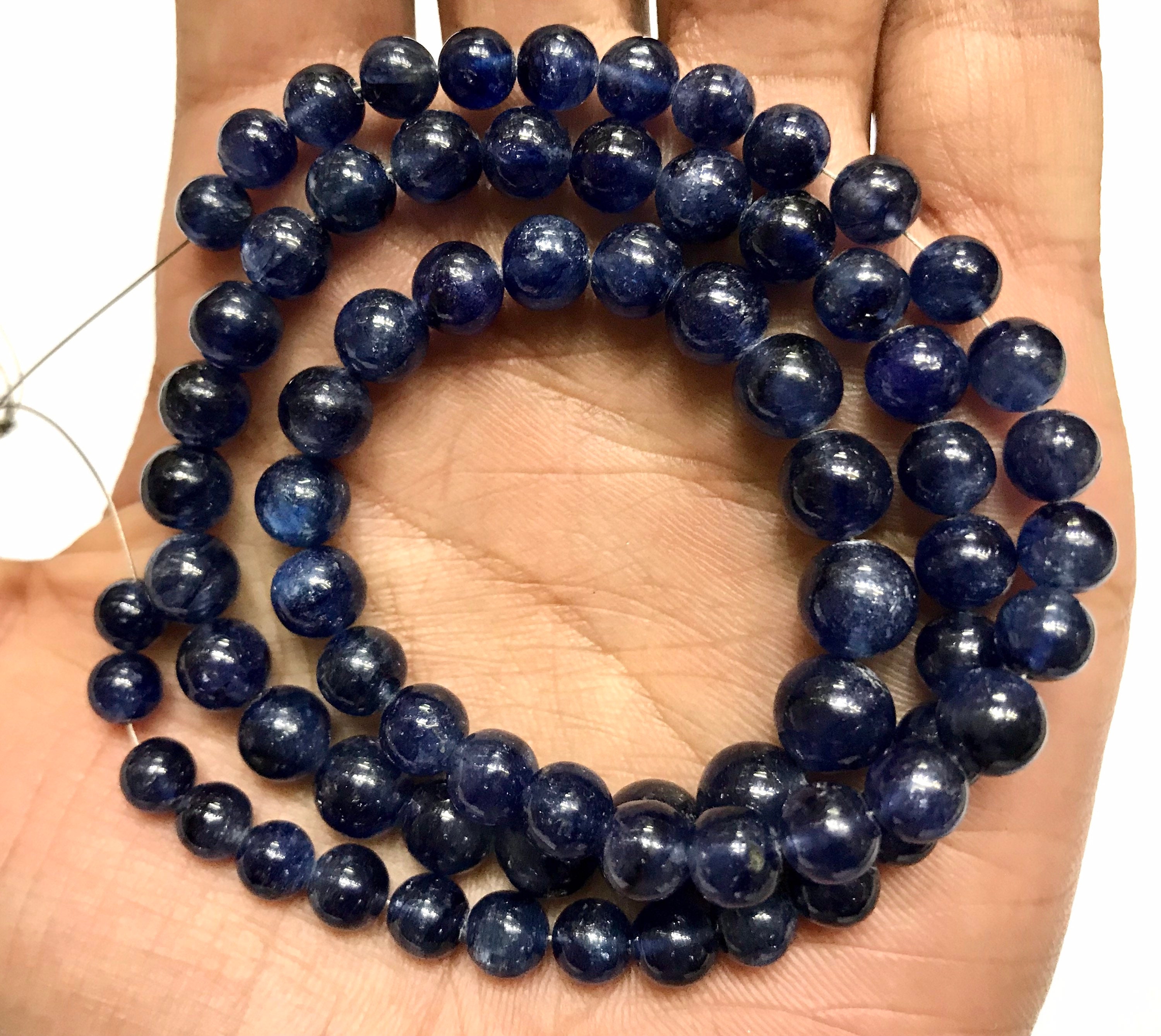 Aaa+ Blue Sapphire 6-8mm Smooth Sphere Beads//18” Natural Blue Sapphire Smooth Balls Gemstone Beads/highest Quality//lustrous Smooth Polish! Aaa+ Blue Sapphire 6-8mm Smooth Sphere Beads//18” Natural Blue Sapphire Smooth Balls Gemstone Beads/highest Quality//lustrous Smooth Polish!