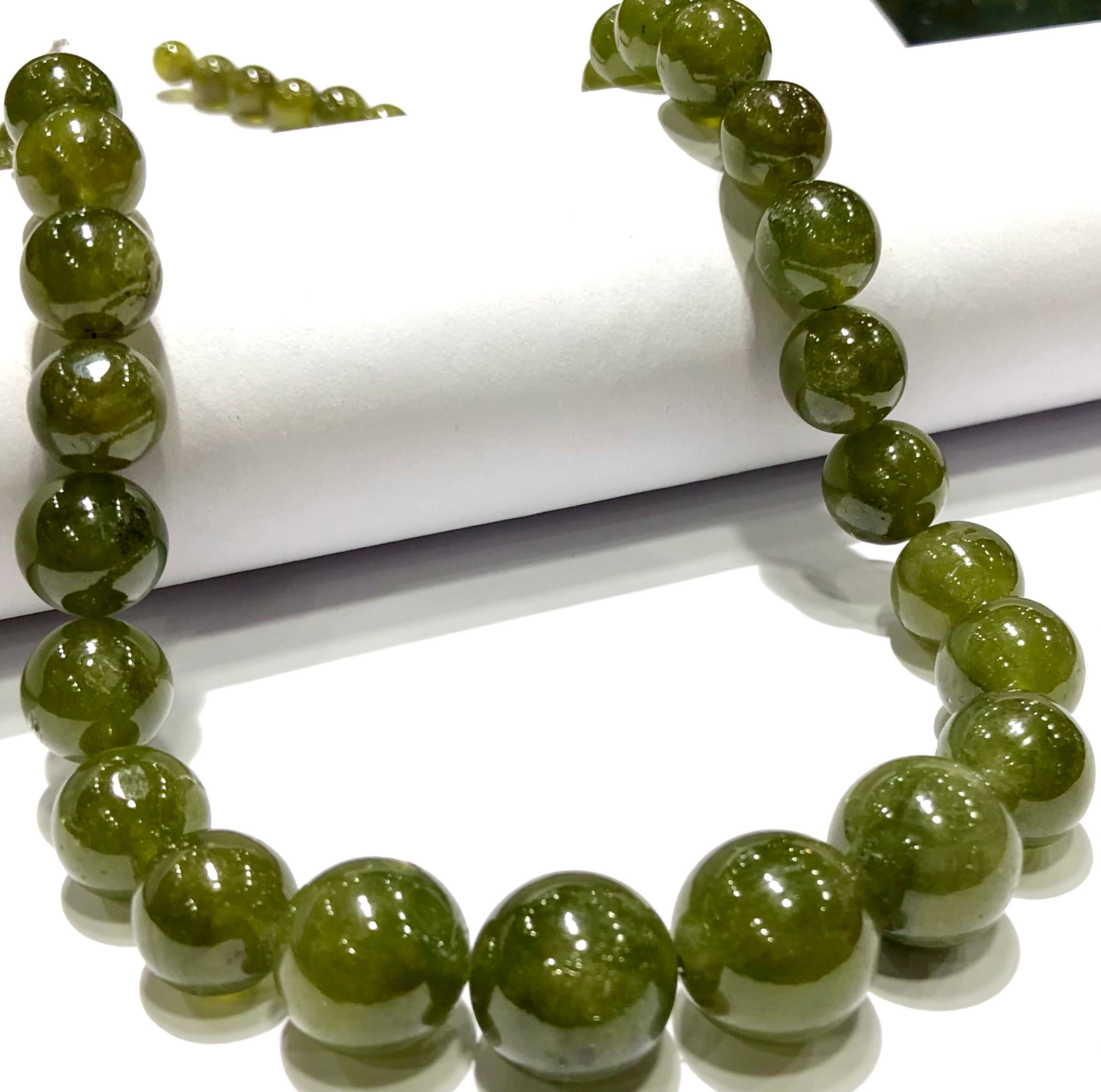 Exclusive~~natural Green Sapphire Smooth Round Beads 100% Genuine Green Sapphire Gemstone Beads Sapphire Smooth Ball Beads Australian Mines