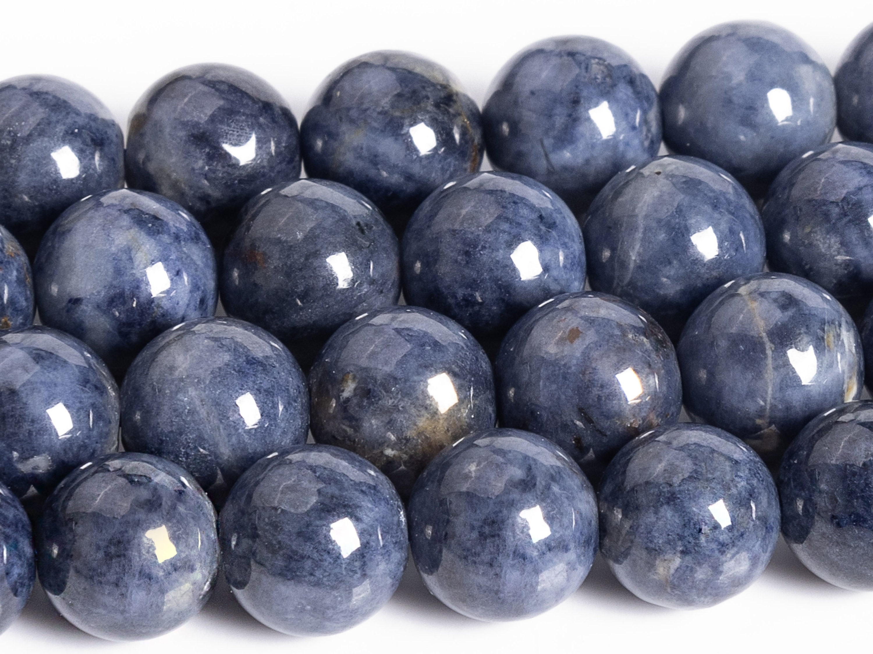 Genuine Natural Blue Sapphire Gemstone Grade Aaa Round 7-8mm Loose Beads