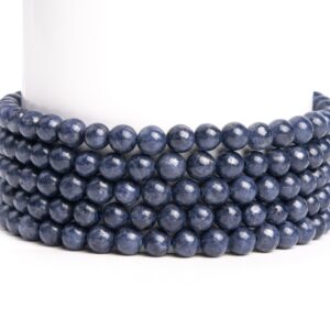 Natural Blue Sapphire Gemstone Grade Aaa Round 4mm 5mm 5-6mm 6mm 7mm 8mm 9mm 10mm 10-11mm Loose Beads