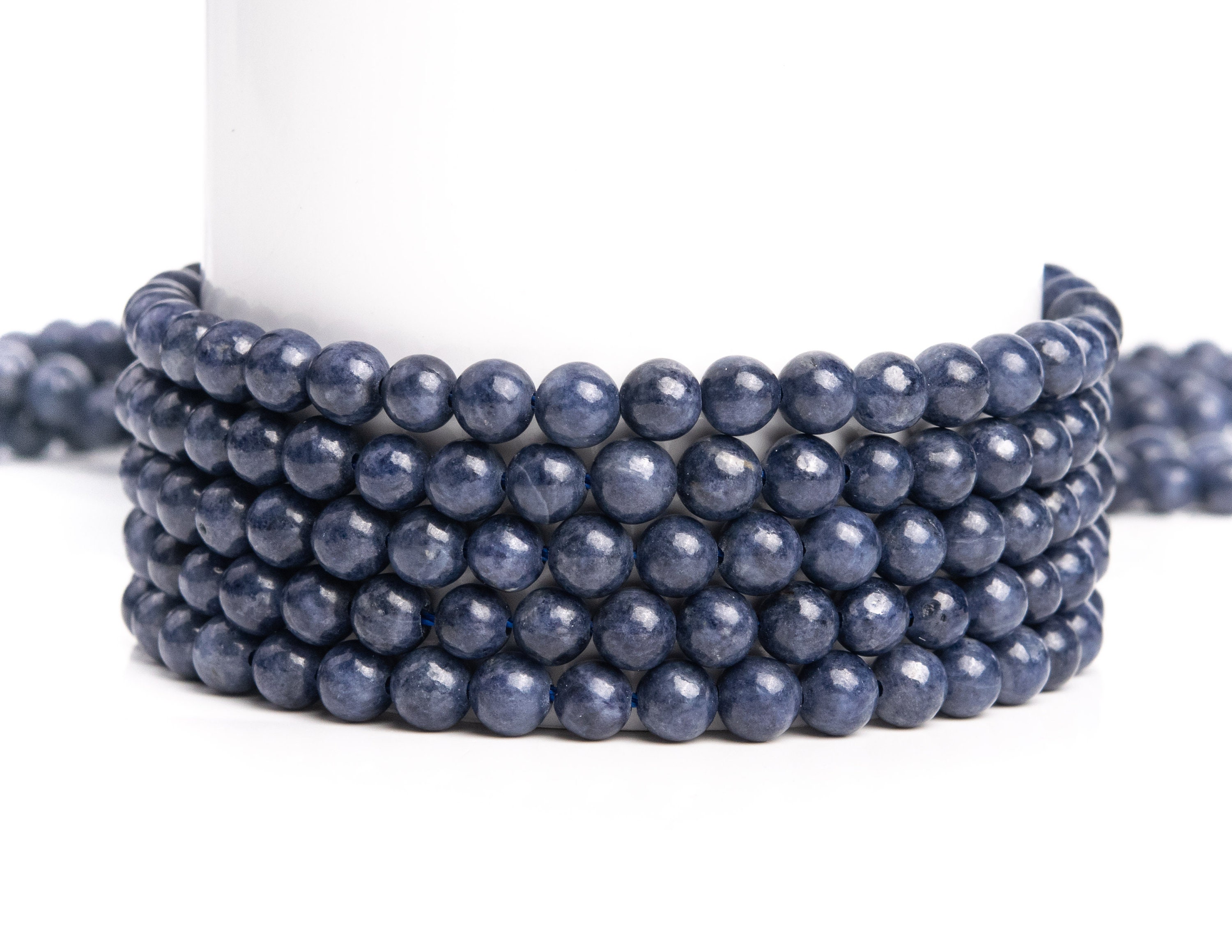 Natural Blue Sapphire Gemstone Grade Aaa Round 4mm 5mm 5-6mm 6mm 7mm 8mm 9mm 10mm 10-11mm Loose Beads