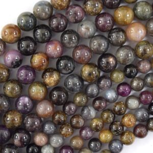 Natural Multicolor Sapphire Round Beads Gemstone 15" Strand 6mm 8mm Natural Multicolor Sapphire Round Beads Gemstone 15" Strand 6mm 8mm