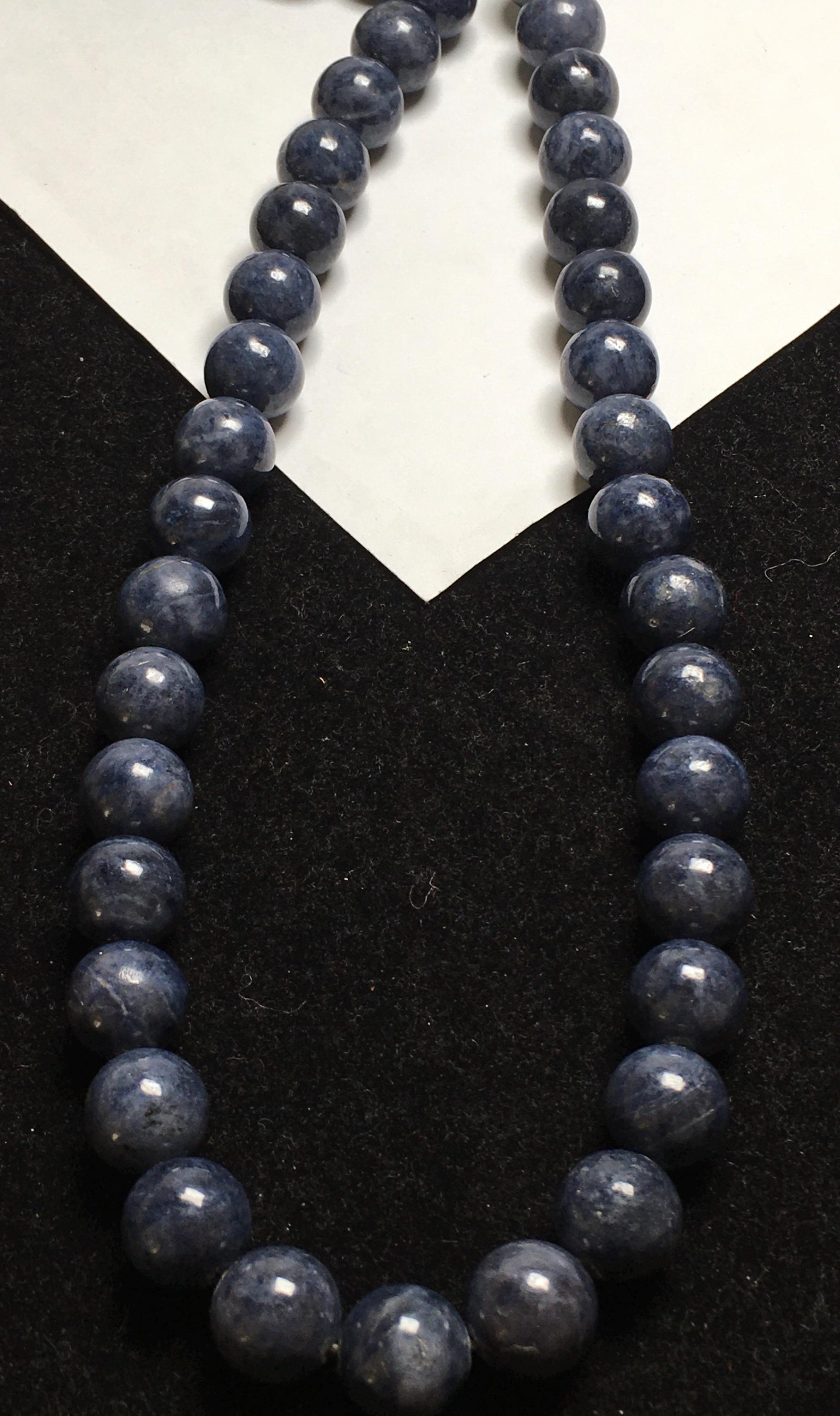 Trendy Natural Blue Sapphire Plain Round Shape Gemstone Beads, Size- 11 Mm, 16 Inch Strand For Making Jewelry