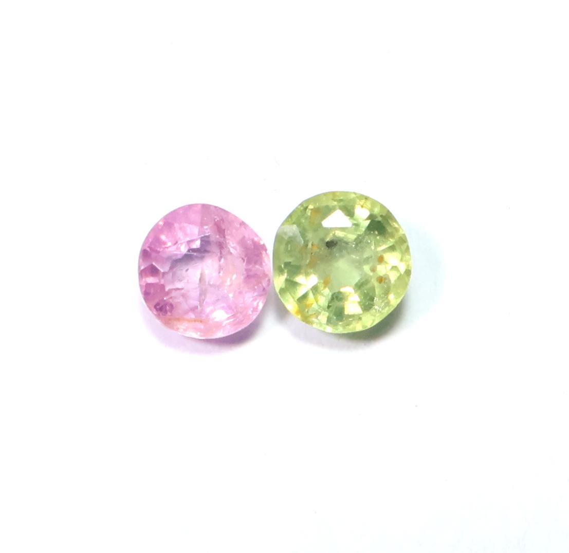 1.00 Ct Natural Sapphire Pair, Round Cut, Loose Gemstone