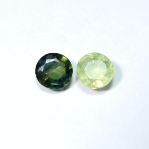 1.10 Ct Natural Sapphire Pair: Round Faceted Loose Gemstones, 4.50 Mm