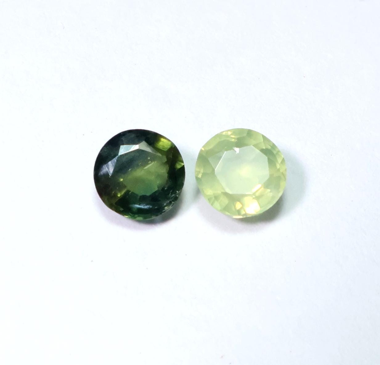 1.10 Ct Natural Sapphire Pair: Round Faceted Loose Gemstones, 4.50 Mm