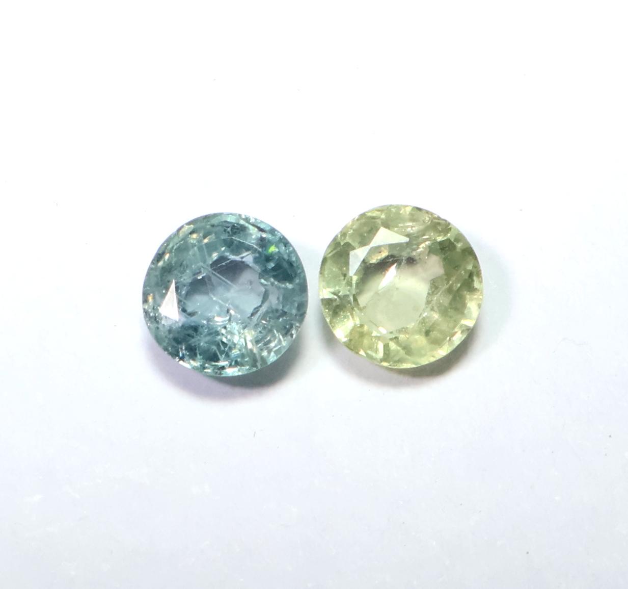 1.45 Ct Natural Sapphire Pair: Round Faceted Loose Gemstones, 5mm