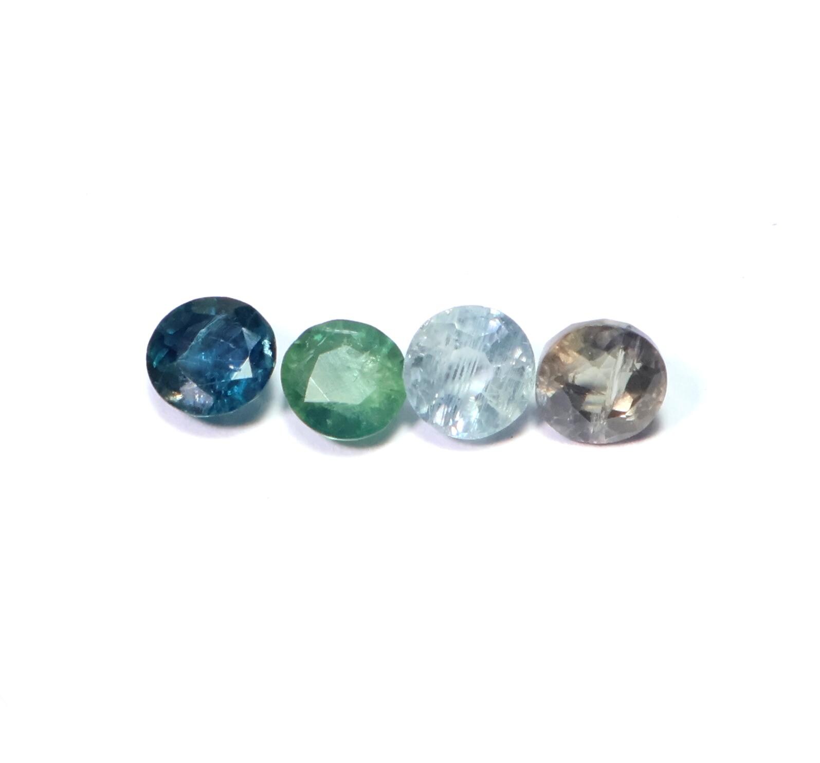 1.75 Ct Round Sapphire Lot: Faceted Loose Gemstones, September Birthstone (4 Mm)
