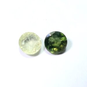 1.85 Ct Natural Sapphire Pair: Round Faceted Loose Gemstones, 5mm