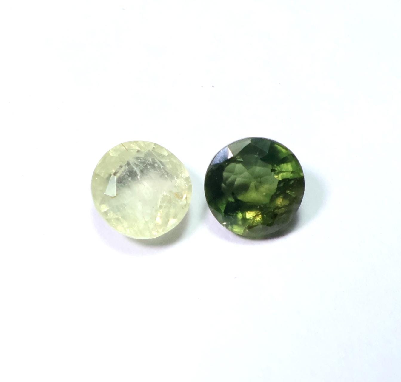 1.85 Ct Natural Sapphire Pair: Round Faceted Loose Gemstones, 5mm