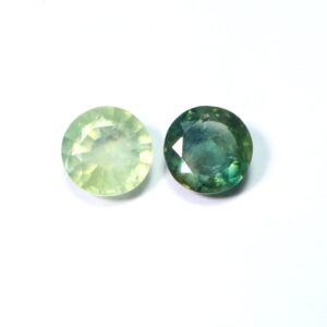 2.10 Ct Natural Sapphire Pair: September Birthstone Loose Gemstones, 5.50 Mm