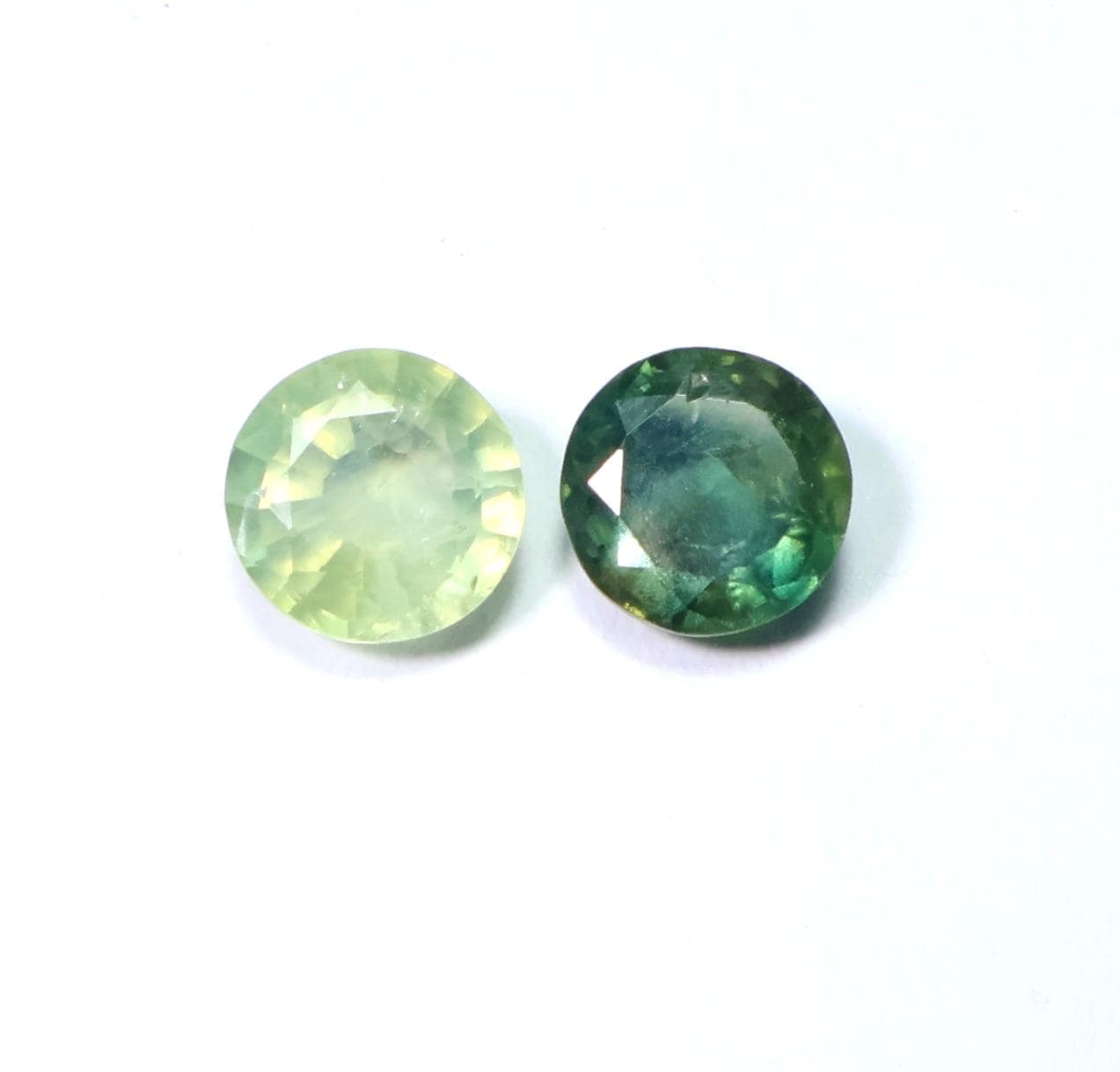 2.10 Ct Natural Sapphire Pair: September Birthstone Loose Gemstones, 5.50 Mm