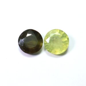 2.65 Ct Natural Sapphire Pair: Round Faceted Loose Gemstone, 6mm