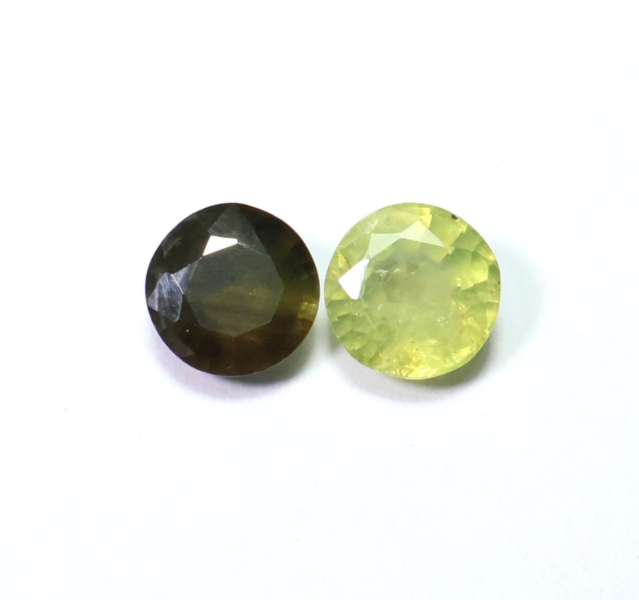 2.65 Ct Natural Sapphire Pair: Round Faceted Loose Gemstone, 6mm