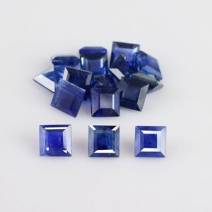 4x4x2.5 Mm Natural Blue Sapphire Faceted Square Precious Loose Gemstone - 100% Natural Blue Sapphire Gemstone - Sapphire Square - Sablu-1114