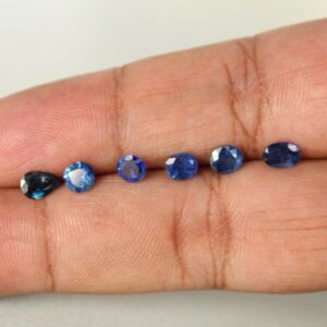 Natural Blue Sapphire 3.40 mix cut Parcel Loose Gemstone 6 pcs  /sapphire round oval pear shape / natural sapphire loose / Sapphire Supply