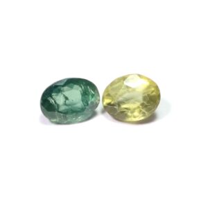 Oval Sapphire Pair, Faceted Loose Gemstones, 1.15 Ct, 5x4 Mm