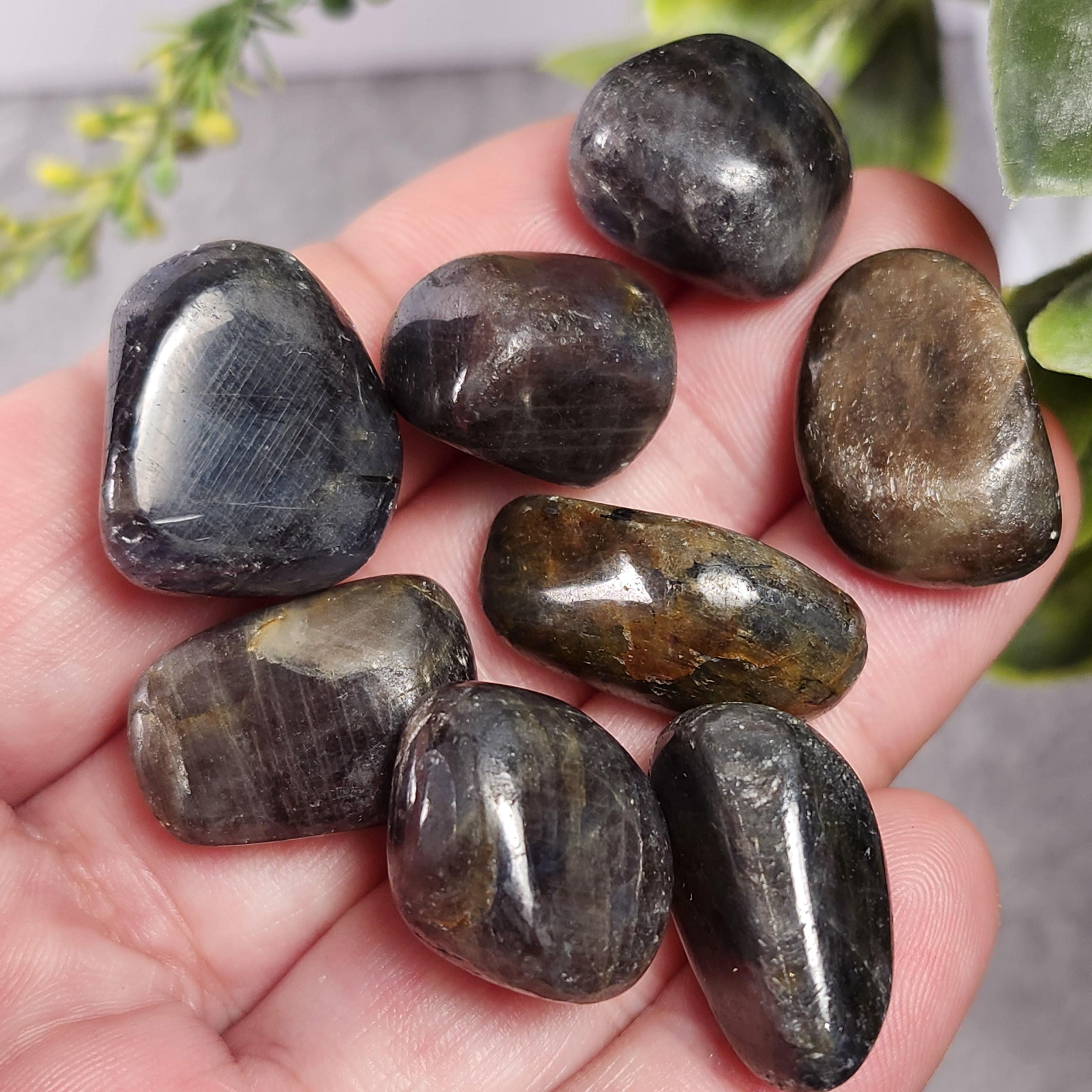 Black Sapphire Crystal - Tumbled Sapphire - Black Sapphire - Sapphire Tumble - Black Sapphire Stone - Sapphire Specimen - Sapphire Stone