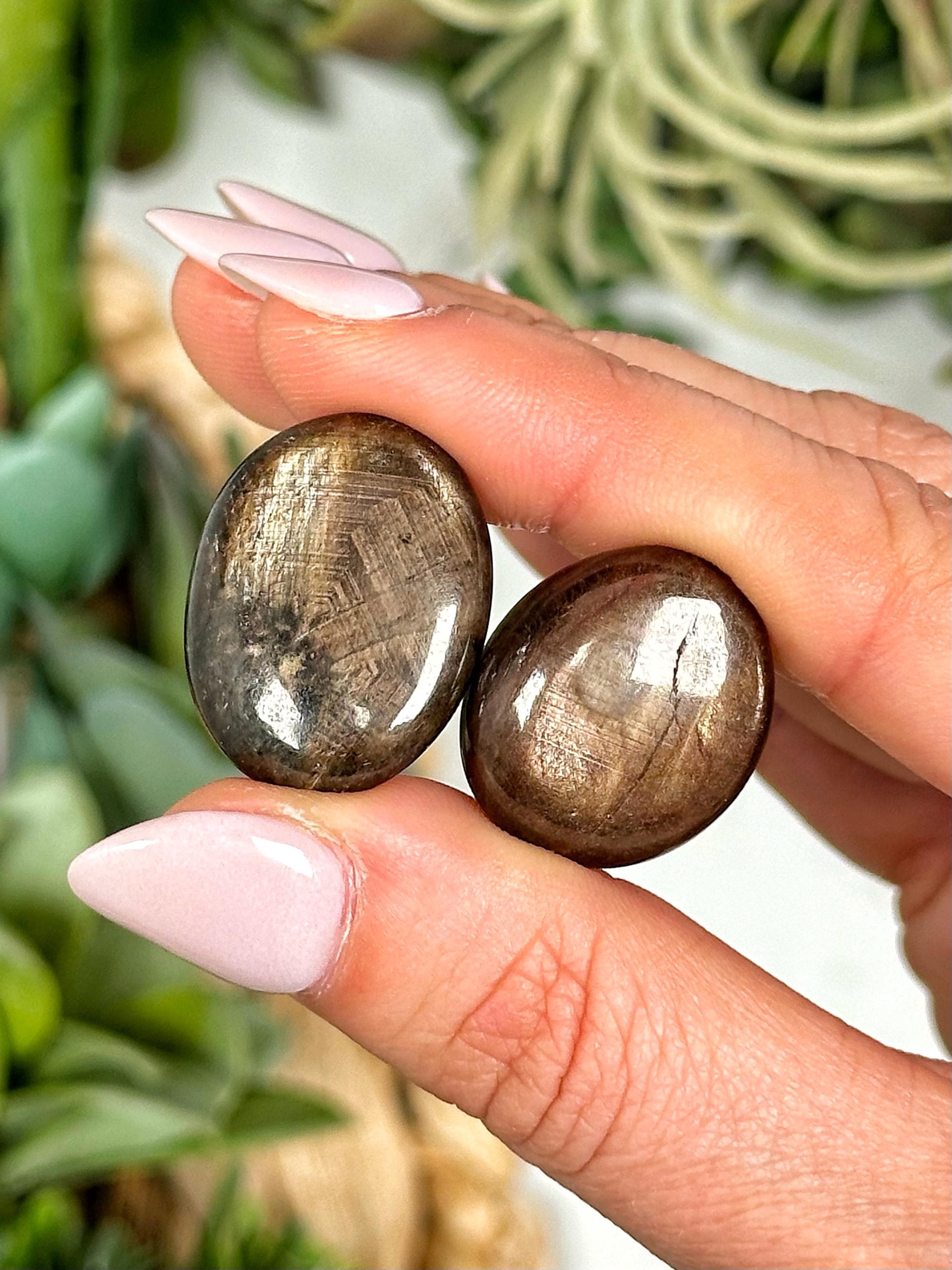 Golden Sapphire Tumble | Xs-l | - No. 303 (polished Crystal Pocket Stone, Throat Chakra, Healing Stone)