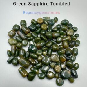 Natural Green Sapphire Tumbled, Tumbled Gemstone For Jewellery Making