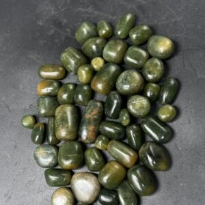Natural Green Sapphire Tumbled Stones | Polished Gemstones for Jewelry Making