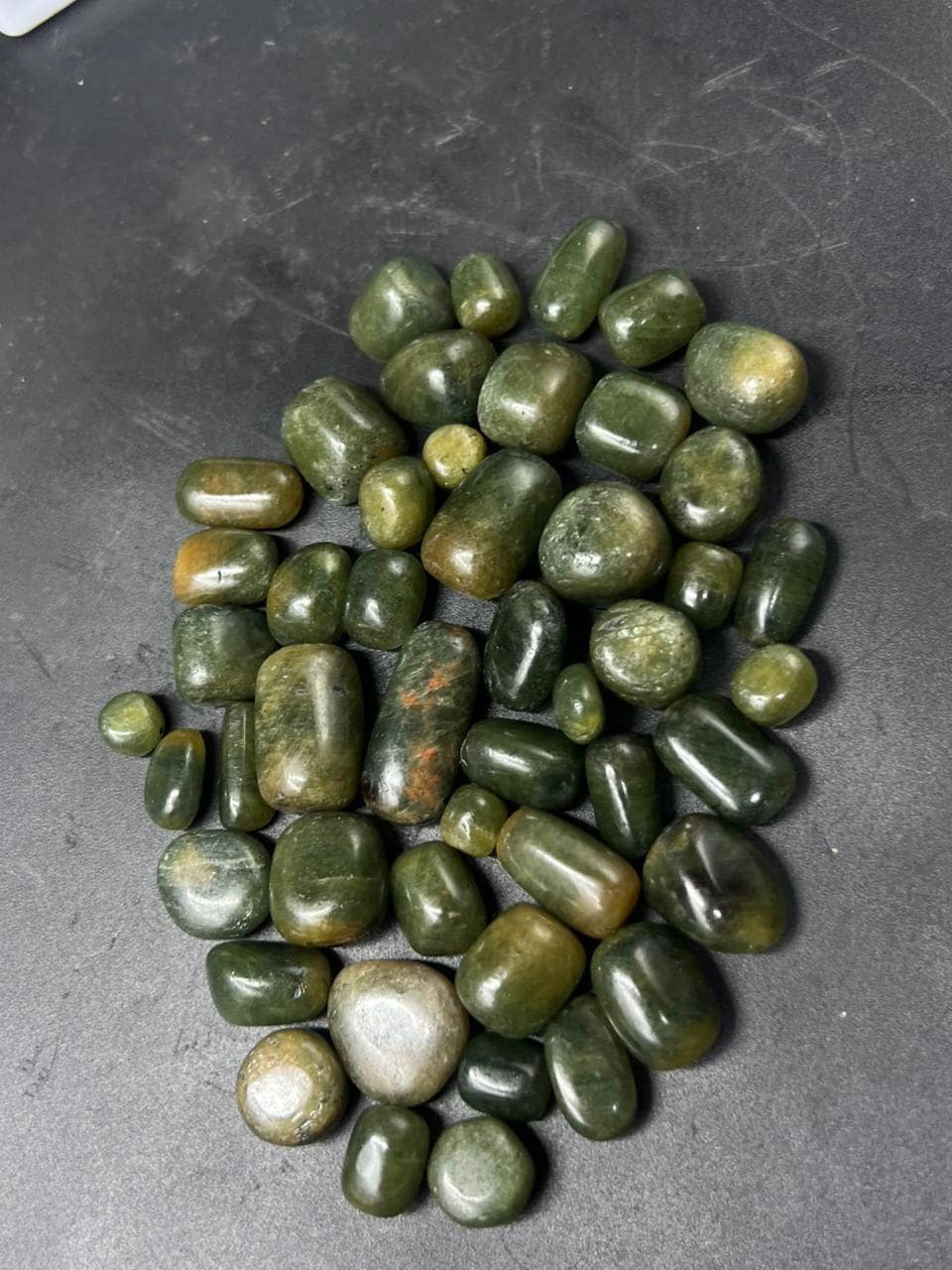 Natural Green Sapphire Tumbled Stones | Polished Gemstones For Jewelry Making