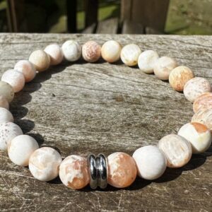 8mm Scolecite, Synergy, Calming, Healing Stone Bracelet or Anklet!