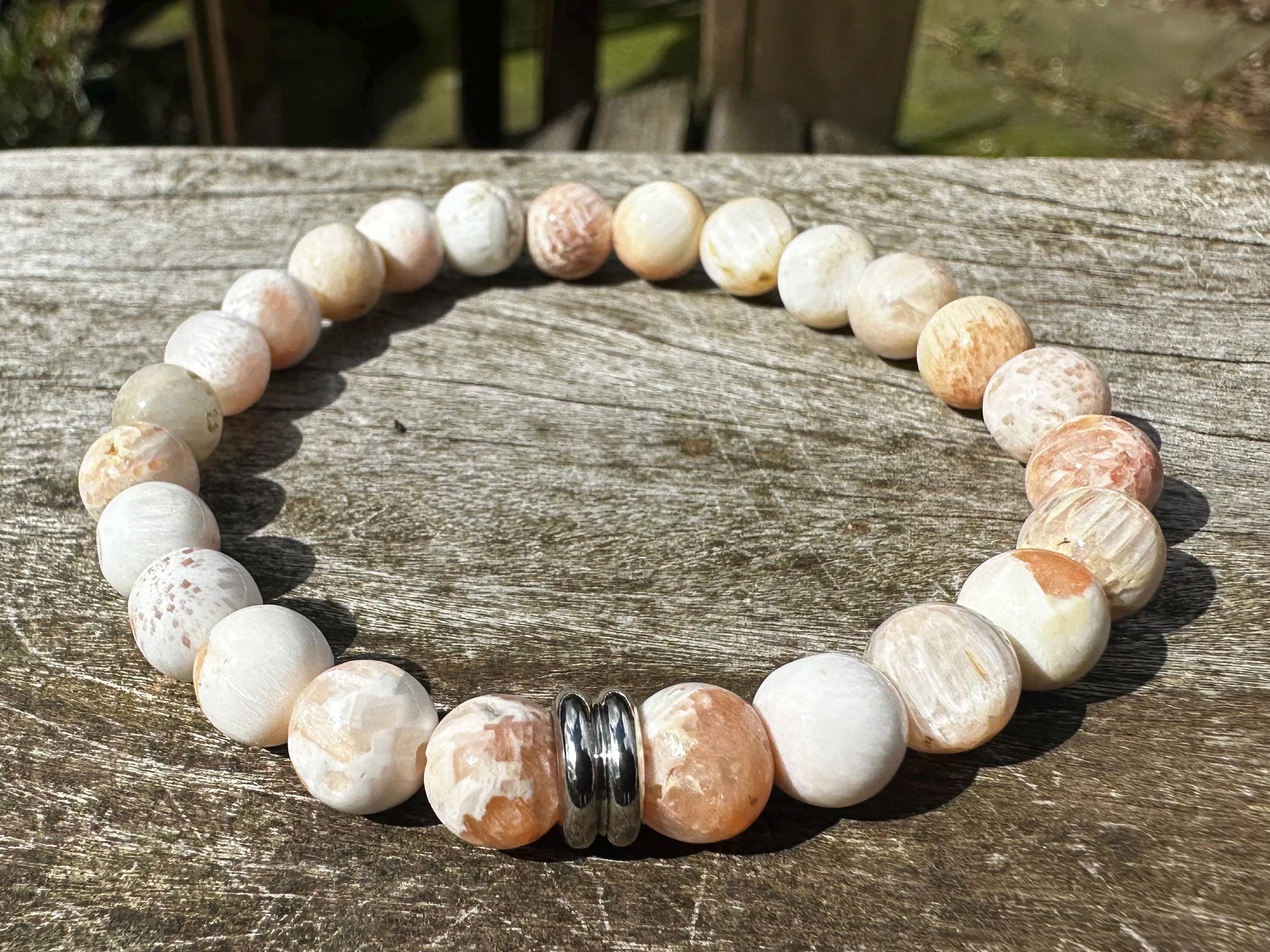 8mm Scolecite, Synergy, Calming, Healing Stone Bracelet Or Anklet!