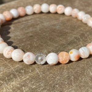Scolecite, Synergy, Calming, Healing Stone Bracelet or Anklet with Positive Healing Energy!