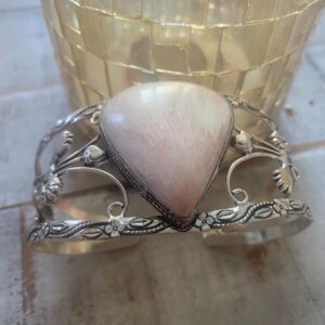 Unique Beautiful Scolecite Bangle Bracelet - Adjustable Teardrop Scolecite Bangle - Silver Scolecite Cuff Bracelet - Scolecite Bangle Unique Beautiful Scolecite Bangle Bracelet - Adjustable Teardrop Scolecite Bangle - Silver Scolecite Cuff Bracelet - Scolecite Bangle