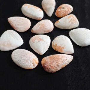 Scolecite Gemstone, Scolecite Crystal, Scolecite Cabochon, Wholesale Gemstones, Bulk Crystal, Healing Jewelry Stone Crafting Supply