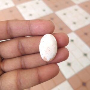 Natural Orange Scolecite Stone Cabochon: Oval Shape Gemstone For Jewelry 20 Carat (27x17x5 Mm) Natural Orange Scolecite Stone Cabochon: Oval Shape Gemstone For Jewelry 20 Carat (27x17x5 Mm)