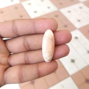 Natural Orange Scolecite Stone Cabochon: Oval Shape Gemstone 21 Carat (35x13x6 Mm) Natural Orange Scolecite Stone Cabochon: Oval Shape Gemstone 21 Carat (35x13x6 Mm)
