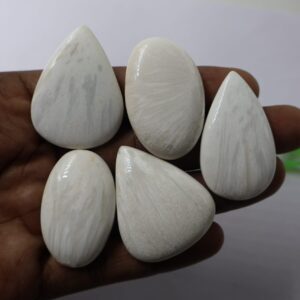 White Scolecite Cabochon 5 Pcs 100% Natural Semi Precious Scolecite Gemstones 237.40 Carat Lot Scolecite Jewelry Making Stone Scolecite Lot White Scolecite Cabochon 5 Pcs 100% Natural Semi Precious Scolecite Gemstones 237.40 Carat Lot Scolecite Jewelry Making Stone Scolecite Lot