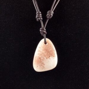 Scolecite Adjustable Leather Necklace Handmade By Chris Hay Scolecite Adjustable Leather Necklace Handmade By Chris Hay