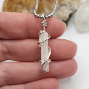 Scolecite Necklace In Silver | Crystal For Peace & Clarity