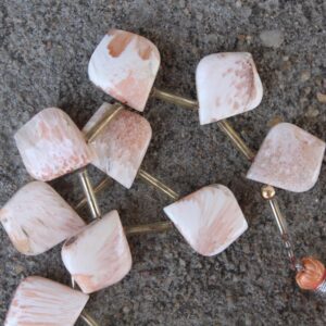 Scolecite Gemstone Smooth Briolette Beads , 10-piece Leaf , 17 - 18 Mm App I Jewelry Making (c973)