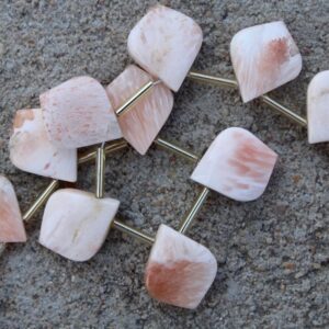 Scolecite Gemstone Smooth Briolette Beads | 10 Pieces Leaf-shaped | Size-15x18 Mm App I Jewelry Making [b165]