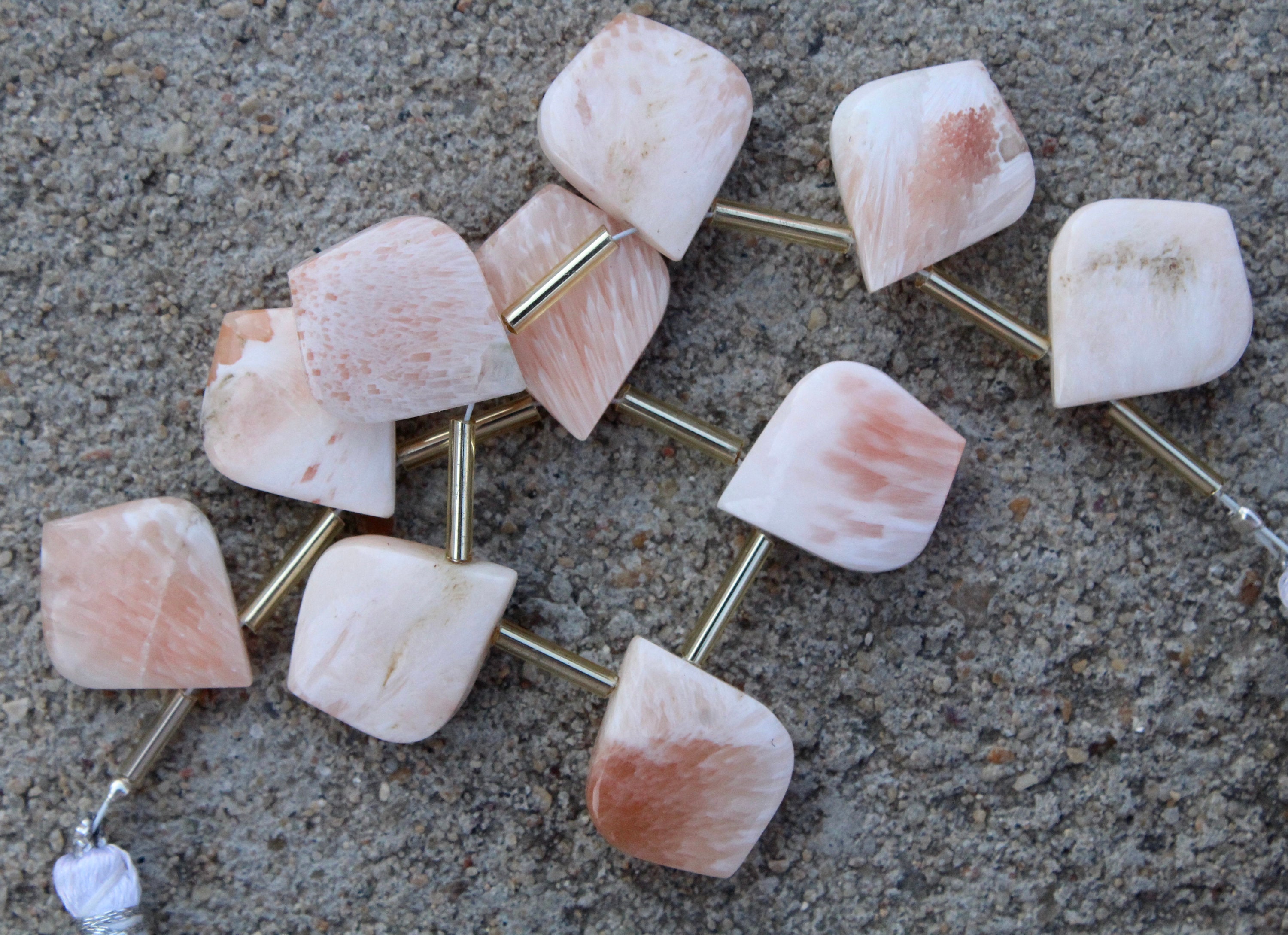 Scolecite Gemstone Smooth Briolette Beads | 10 Pieces Leaf-shaped | Size-15x18 Mm App I Jewelry Making [b165]