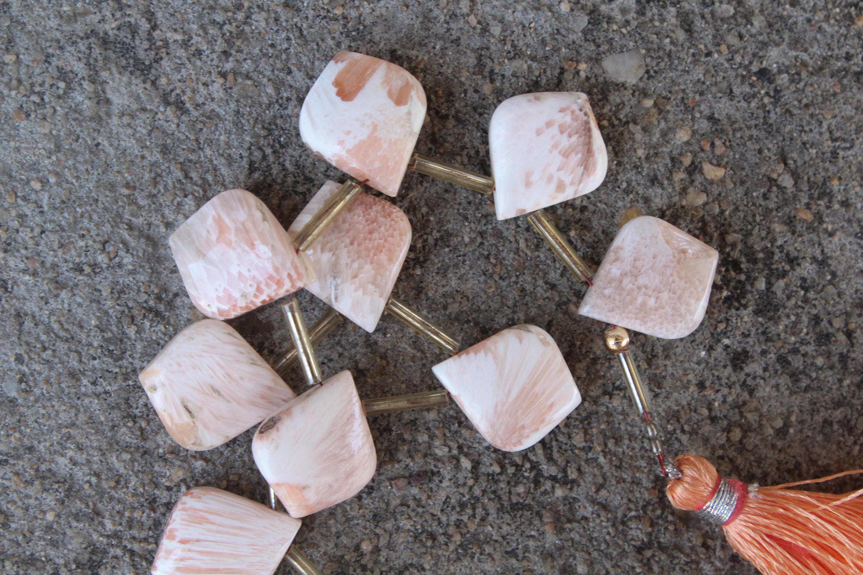 Scolecite Gemstone Smooth Briolette Beads | 10-piece Leaf | 17--18 Mm App I Jewelry Making (c973) Scolecite Gemstone Smooth Briolette Beads | 10-piece Leaf | 17--18 Mm App I Jewelry Making (c973)