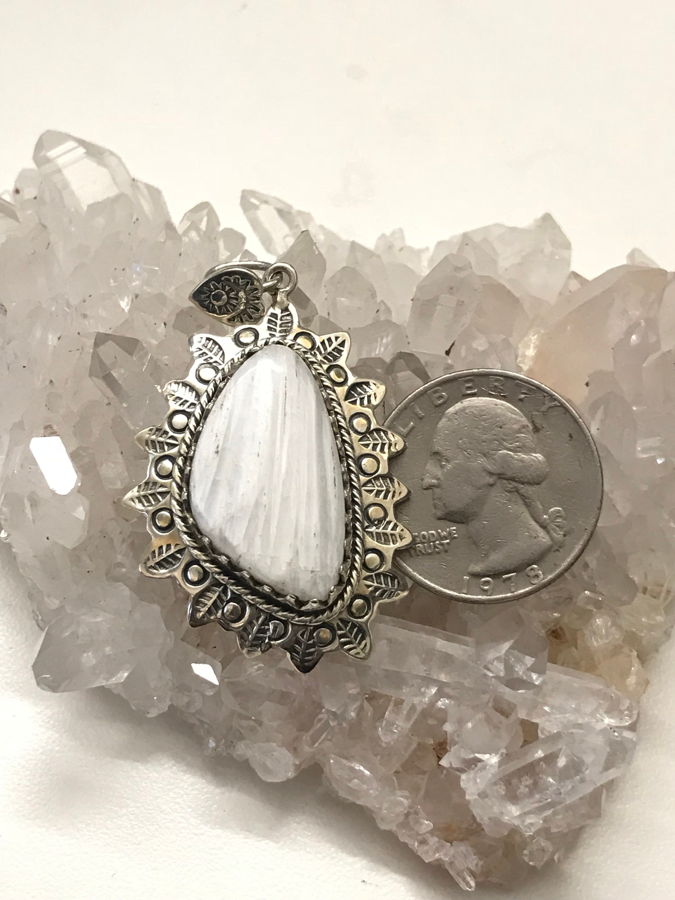 Beautiful Scolecite Pendant Beautiful Scolecite Pendant