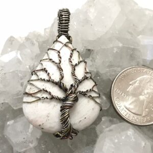 Beautiful Scolecite Tree of Life Pendant