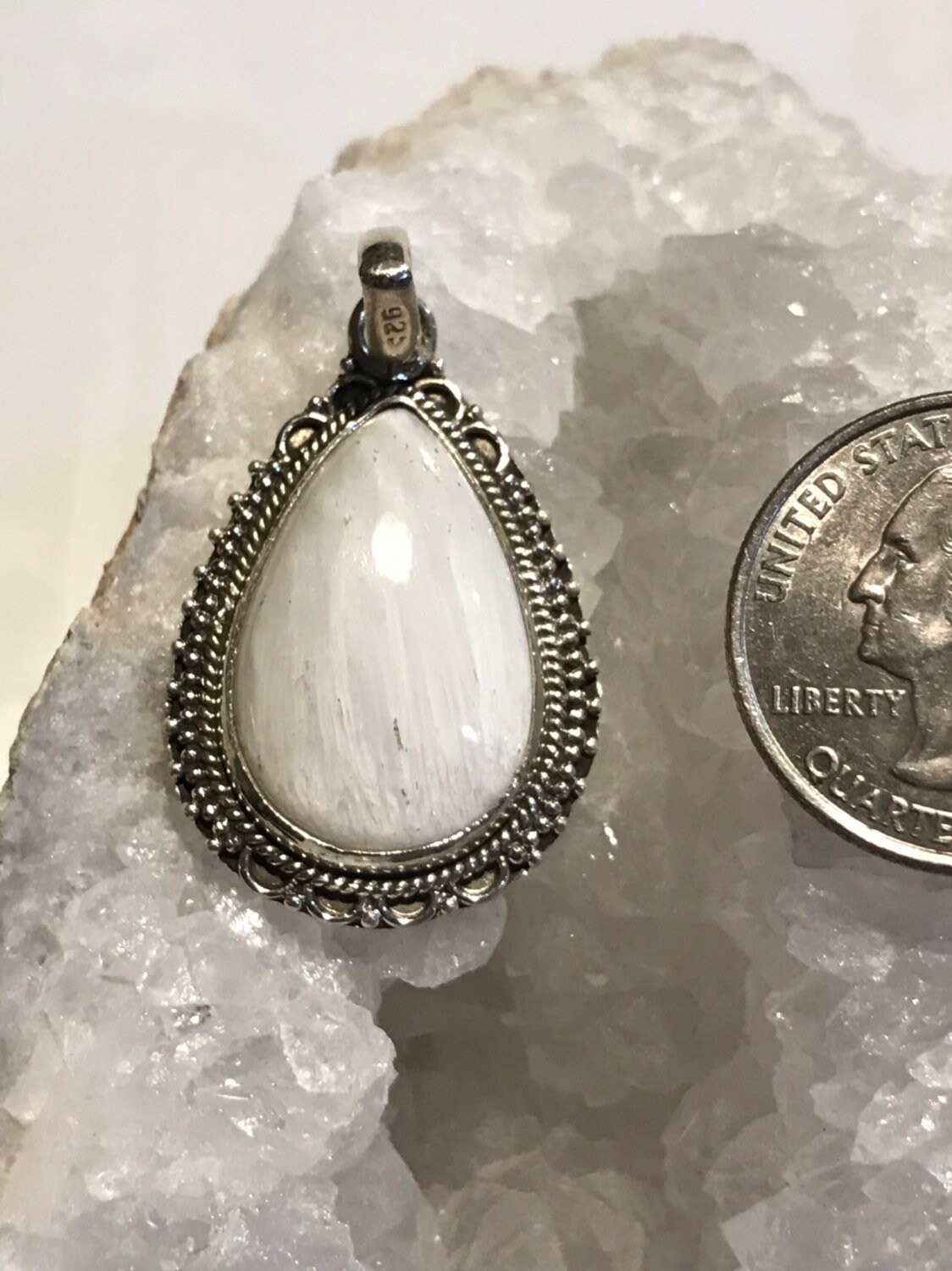 Beautiful Scolecite Pendant