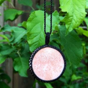 Scolecite pendant necklaces for women,scolecite necklace for men,macrame gemstone necklace,macrame necklace for men,healing crystal necklace